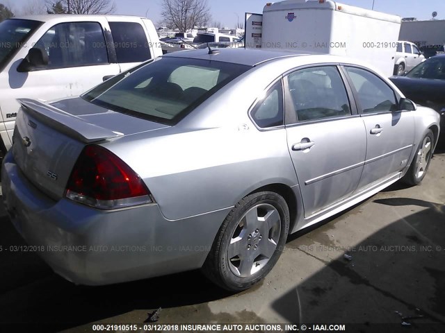 2G1WD57C291169149 - 2009 CHEVROLET IMPALA SS SILVER photo 4