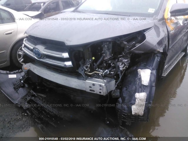 5TDDGRFH1HS023679 - 2017 TOYOTA HIGHLANDER HYBRID LTD PLATINUM TAN photo 6