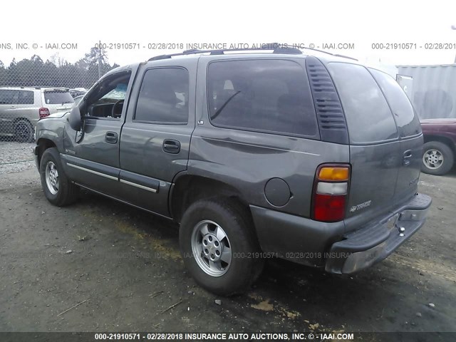 1GNEK13T51J311258 - 2001 CHEVROLET TAHOE K1500 GRAY photo 3