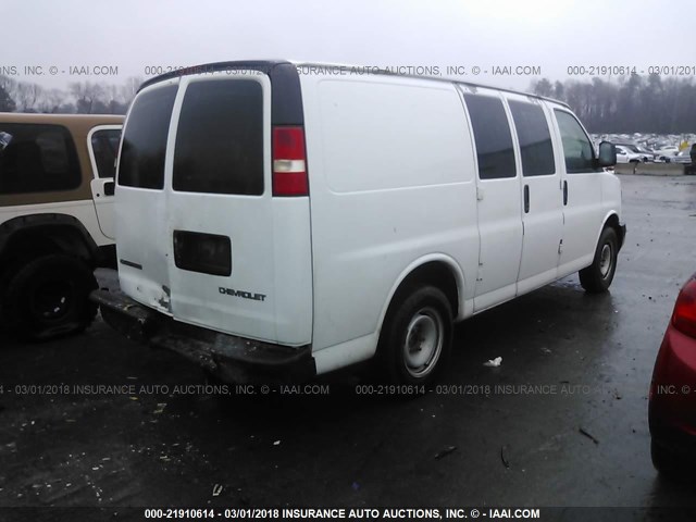 1GCEG15X831130779 - 2003 CHEVROLET EXPRESS G1500  WHITE photo 4