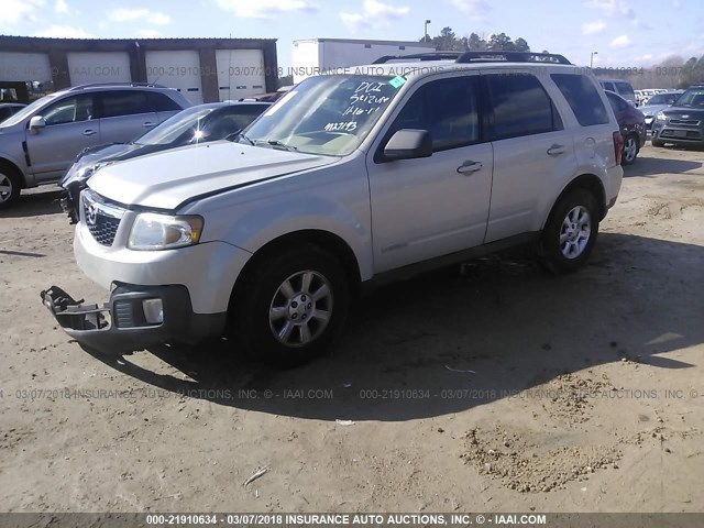 4F2CZ02Z28KM27193 - 2008 MAZDA TRIBUTE I CREAM photo 2