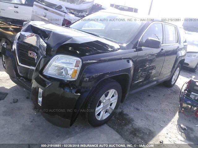 2GKFLREK2D6247568 - 2013 GMC TERRAIN SLE BLACK photo 2