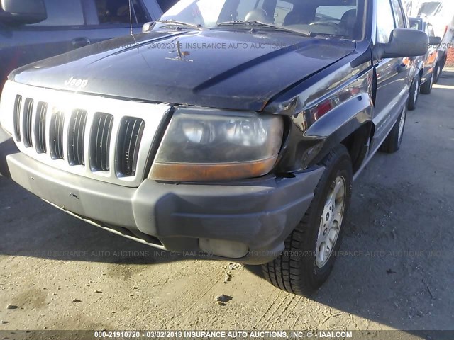 1J4GW48S91C623587 - 2001 JEEP GRAND CHEROKEE LAREDO BLACK photo 6