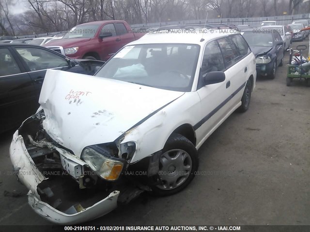 4S3BH635817309882 - 2001 SUBARU LEGACY L WHITE photo 2