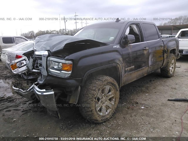 3GTU2UEC2FG172802 - 2015 GMC SIERRA K1500 SLE BROWN photo 2