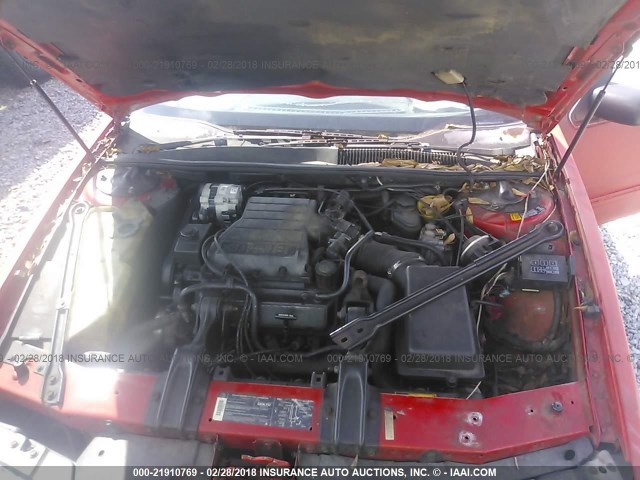 2G1WN54T9N9181649 - 1992 CHEVROLET LUMINA EURO RED photo 10