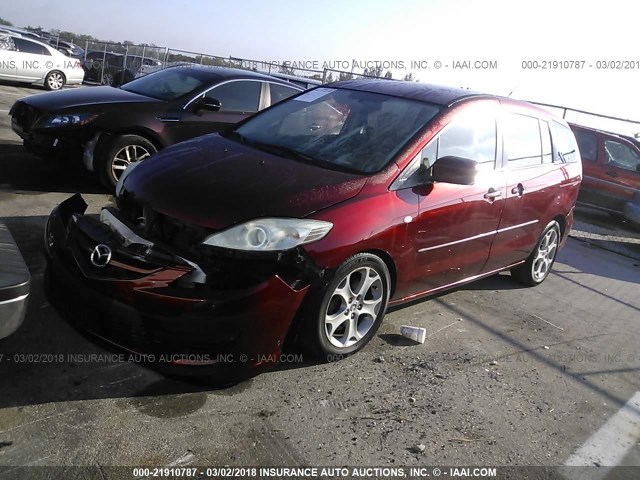 JM1CR293880300666 - 2008 MAZDA 5 RED photo 2