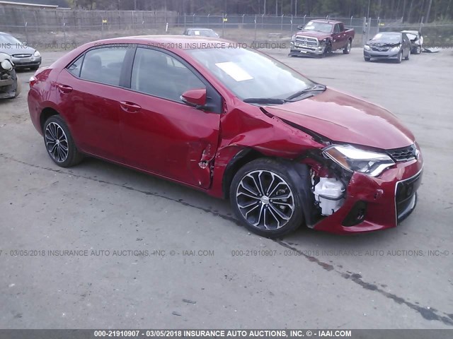 2T1BURHE1EC225686 - 2014 TOYOTA COROLLA L/LE/LE PLS/PRM/S/S PLS RED photo 1