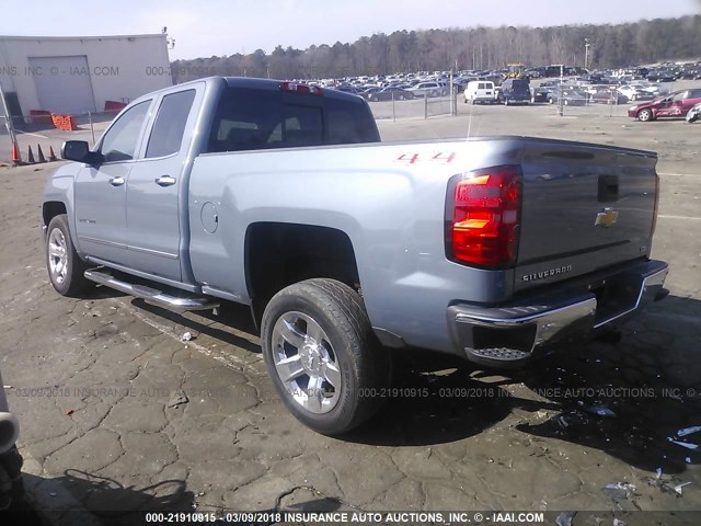 1GCVKSECXFZ267617 - 2015 CHEVROLET SILVERADO K1500 LTZ BLUE photo 3