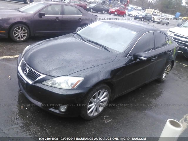 JTHCK262892029032 - 2009 LEXUS IS 250 BLACK photo 2