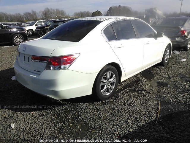 1HGCP2F66CA156690 - 2012 HONDA ACCORD SE WHITE photo 4