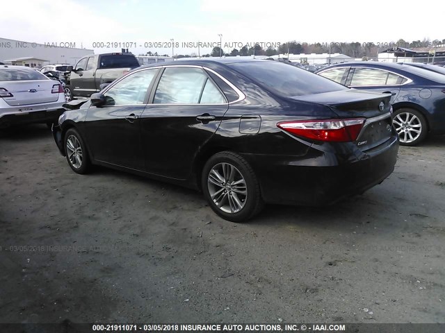 4T1BF1FK4FU115994 - 2015 TOYOTA CAMRY LE/XLE/SE/XSE BLACK photo 3