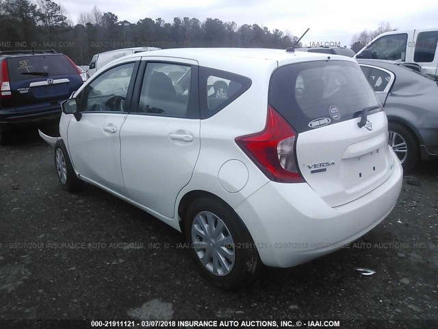 3N1CE2CP5FL380504 - 2015 NISSAN VERSA NOTE S/S PLUS/SV/SL/SR WHITE photo 3
