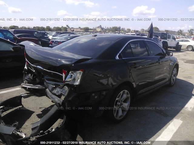 1FAHP2EW2AG100574 - 2010 FORD TAURUS SEL BLACK photo 4