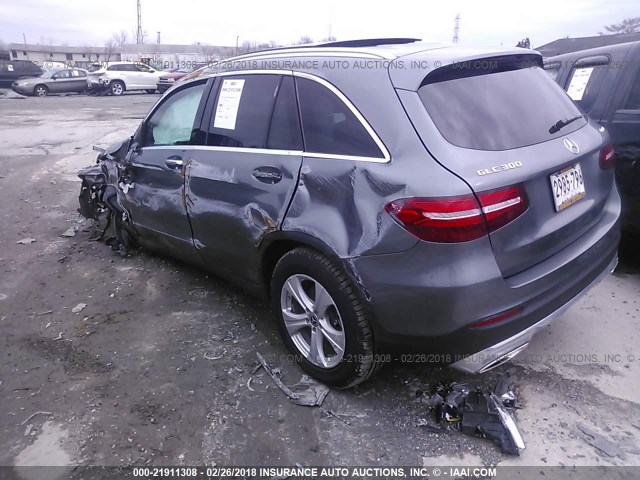 WDC0G4KB4HV007785 - 2017 MERCEDES-BENZ GLC 300 4MATIC GRAY photo 3