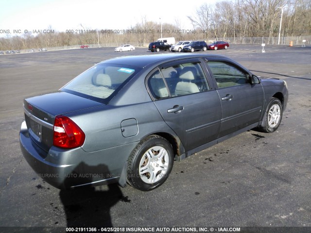 1G1ZS51F16F257488 - 2006 CHEVROLET MALIBU LS 灰色 照片 4