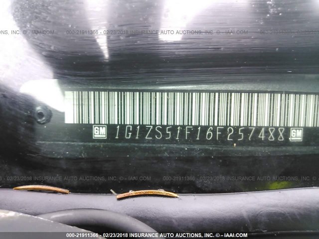 1G1ZS51F16F257488 - 2006 CHEVROLET MALIBU LS 灰色 照片 9