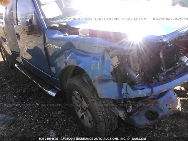 1FTFX1EF2DFC70570 - 2013 FORD F150 SUPER CAB BLUE photo 6