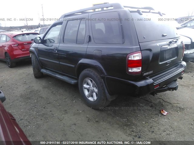 JN8DR09Y83W805640 - 2003 NISSAN PATHFINDER LE/SE BLACK photo 3