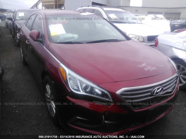 5NPE24AF0GH433468 - 2016 HYUNDAI SONATA SE RED photo 1