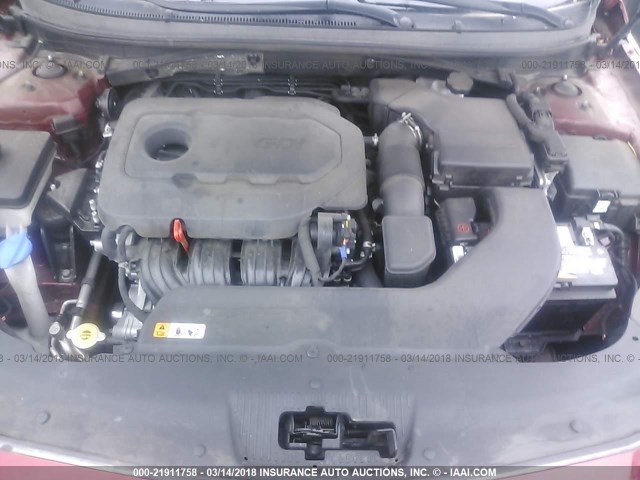 5NPE24AF0GH433468 - 2016 HYUNDAI SONATA SE RED photo 10