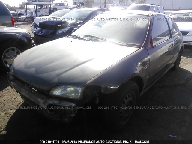 2HGEH3388NH542078 - 1992 HONDA CIVIC SI BLACK photo 2