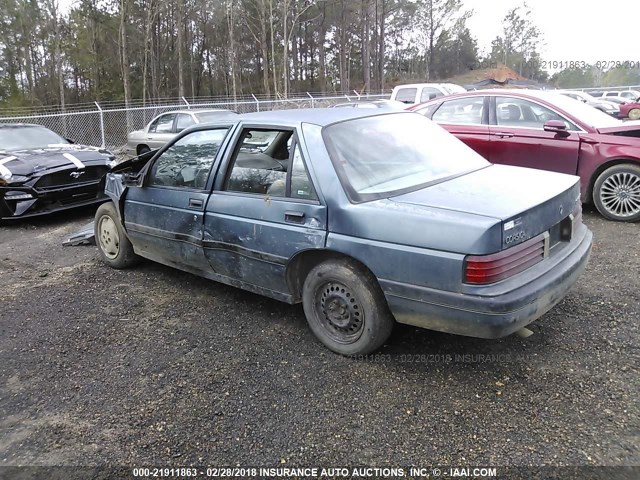 1G1LD55M7RY303813 - 1994 CHEVROLET CORSICA BLUE photo 3