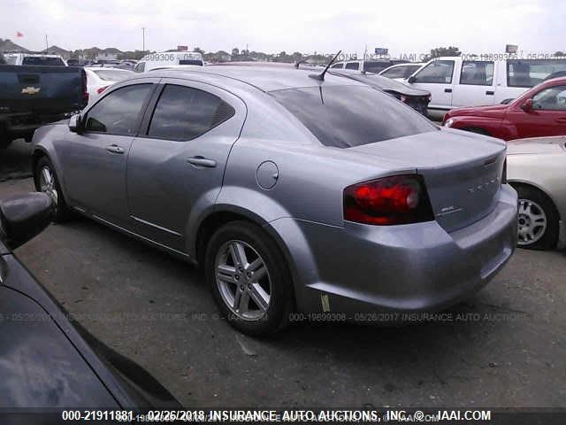 1C3CDZCG6DN755598 - 2013 DODGE AVENGER SXT GRAY photo 3