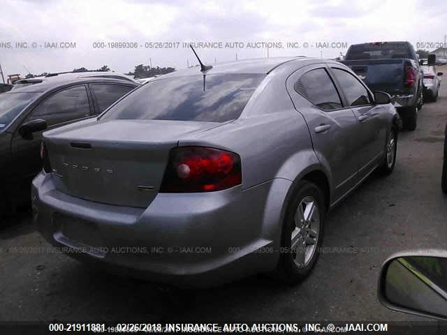 1C3CDZCG6DN755598 - 2013 DODGE AVENGER SXT GRAY photo 4