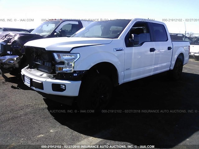 1FTEW1CP9HKE21105 - 2017 FORD F150 SUPERCREW WHITE photo 2