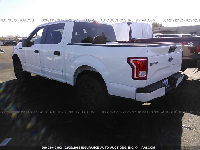 1FTEW1CP9HKE21105 - 2017 FORD F150 SUPERCREW WHITE photo 3