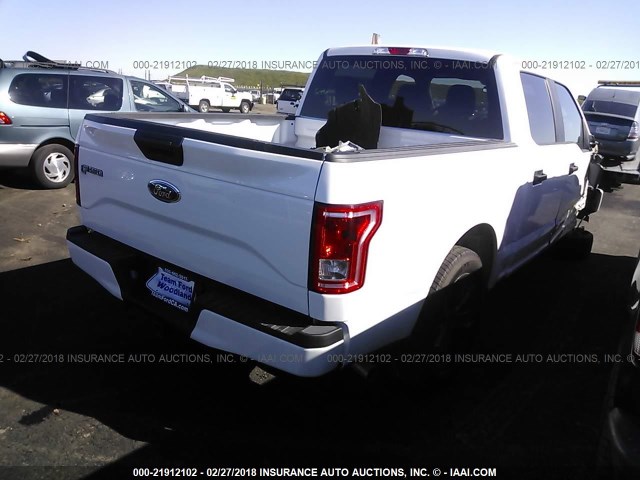 1FTEW1CP9HKE21105 - 2017 FORD F150 SUPERCREW WHITE photo 4