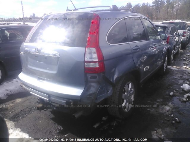 JHLRE48747C088807 - 2007 HONDA CR-V EXL BLUE photo 4