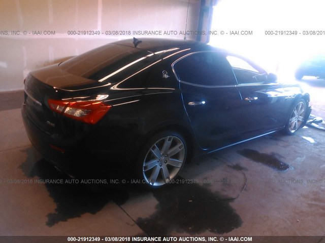 ZAM57XSA8G1166959 - 2016 MASERATI GHIBLI BLACK photo 4