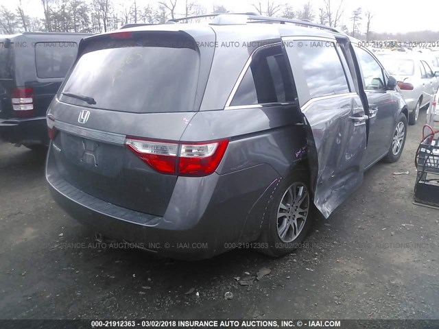 5FNRL5H62CB019188 - 2012 HONDA ODYSSEY EXL ნაცრისფერი ფოტო 4