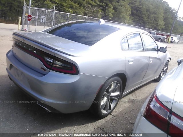 2C3CDXCT0FH902284 - 2015 DODGE CHARGER R/T SILVER photo 4