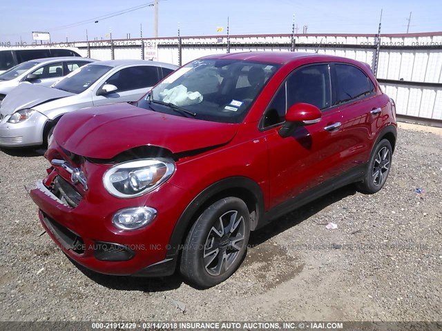 ZFBCFXBT0GP334286 - 2016 FIAT 500X EASY RED photo 2