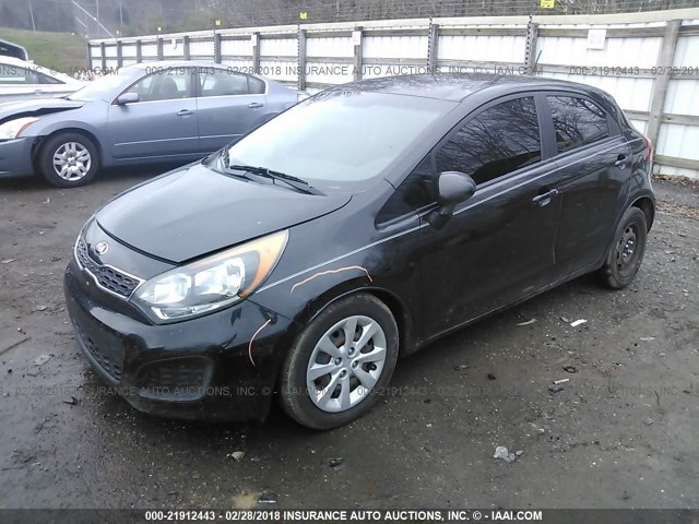 KNADN5A34D6318549 - 2013 KIA RIO EX/SX BLACK photo 2