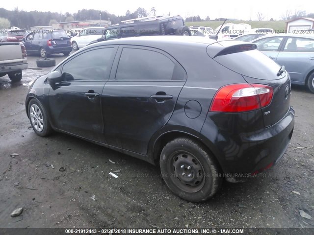 KNADN5A34D6318549 - 2013 KIA RIO EX/SX BLACK photo 3