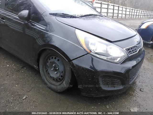 KNADN5A34D6318549 - 2013 KIA RIO EX/SX BLACK photo 6