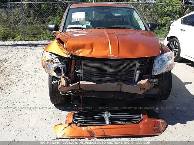 1B3CB3HA8BD242473 - 2011 DODGE CALIBER MAINSTREET ORANGE photo 6