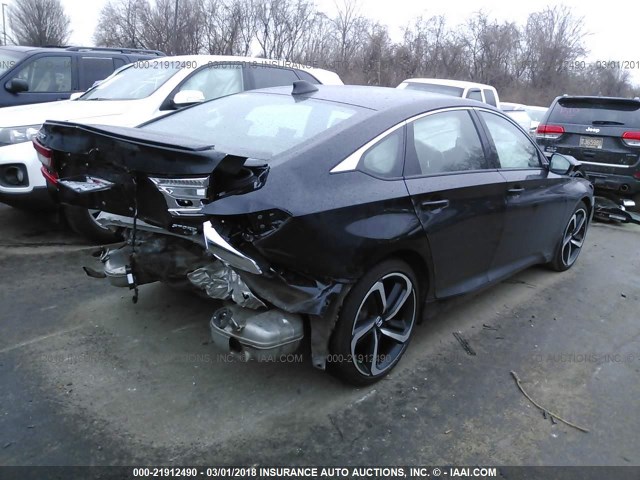 1HGCV1F3XJA036474 - 2018 HONDA ACCORD SPORT BLACK photo 4