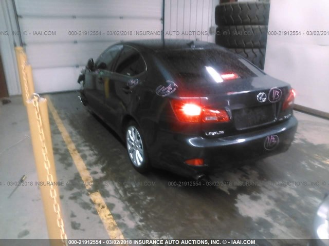 JTHCK262672016535 - 2007 LEXUS IS 250 BLACK photo 3