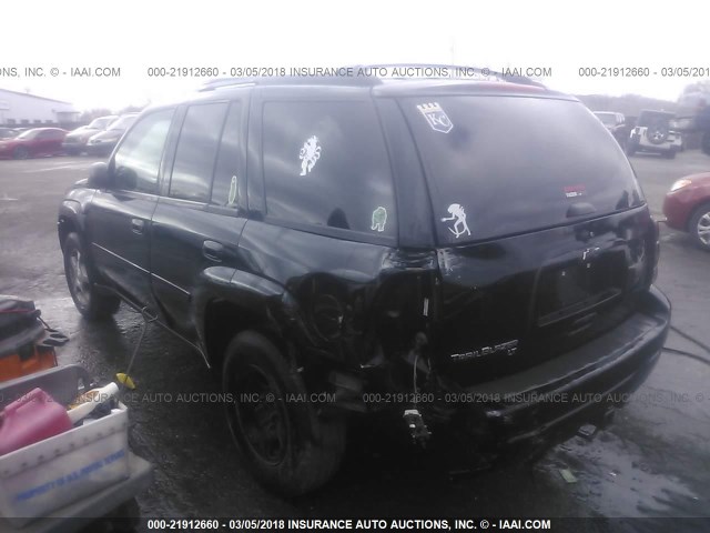 1GNDT33SX92102275 - 2009 CHEVROLET TRAILBLAZER LT BLACK photo 3