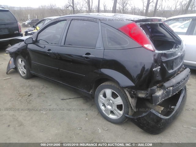 1FAHP37N27W306017 - 2007 FORD FOCUS ZX5/S/SE/SES BLACK photo 3