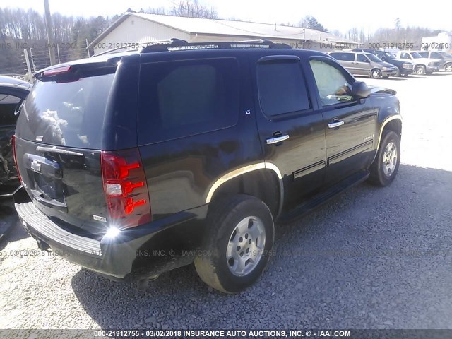 1GNFK23059R262348 - 2009 CHEVROLET TAHOE K1500 LT BLACK photo 4