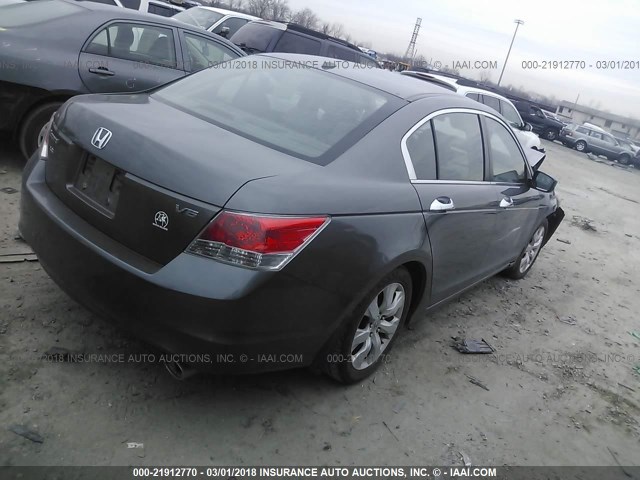 1HGCP368X9A030588 - 2009 HONDA ACCORD EXL GRAY photo 4