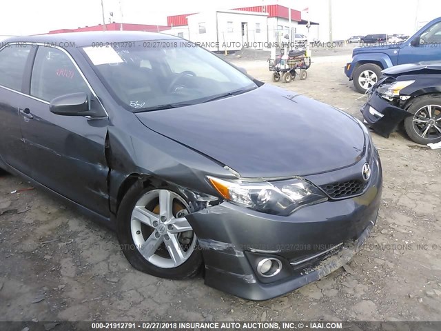4T1BF1FK2CU630715 - 2012 TOYOTA CAMRY SE/LE/XLE GRAY photo 6