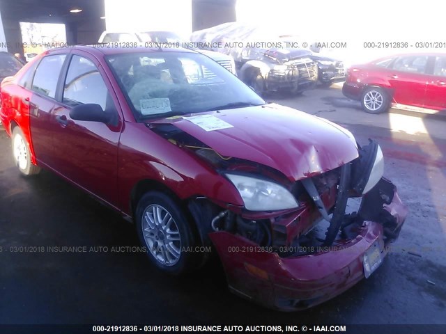 1FAHP34N27W108512 - 2007 FORD FOCUS ZX4/S/SE/SES RED photo 1