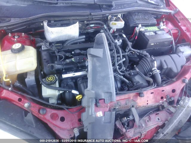 1FAHP34N27W108512 - 2007 FORD FOCUS ZX4/S/SE/SES RED photo 10